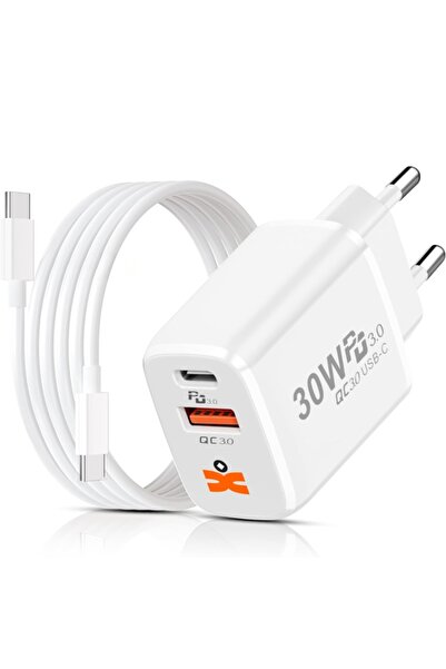 Runex Set Incarcator 30W Runex®, Porturi Type-C si USB-A, Compatibil iPhone, Huawei, Universal