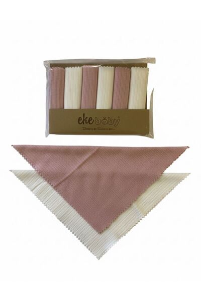 Anne&Bebek Devrez Organic Baby Wipes 6 Pack Pink-White 100% Cotton