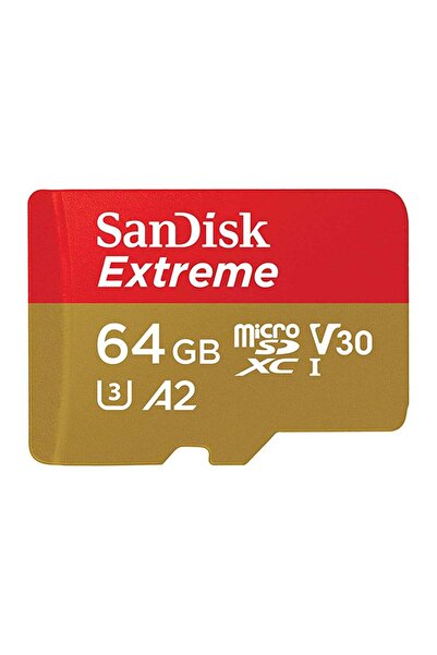 SanDisk 64 GB Extreme microSDXC Card UHS-I A2 V30 U3 C10 - 170/80 MB/s (SDSQXAH-064G-GN6MN)