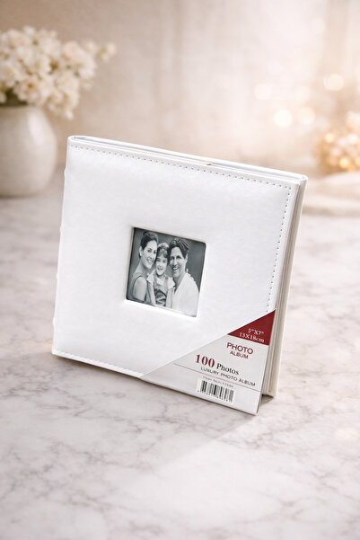 NRCN ألبوم صور مربع أبيض بسيط مقاس 13×18 يتسع لـ 100 صورة - مع مساحة للكتابة ...