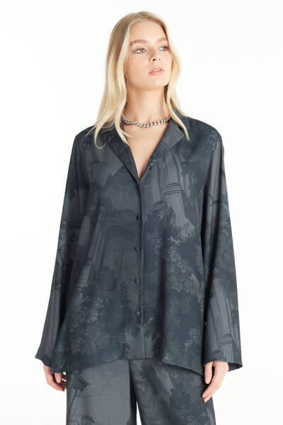 Ted Baker ANTRASİT DESENLİ PJ GÖMLEK