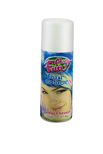 PARTYFUN بخاخ تلوين الشعر يونيك بارتي فن، 125 مل، أبيض