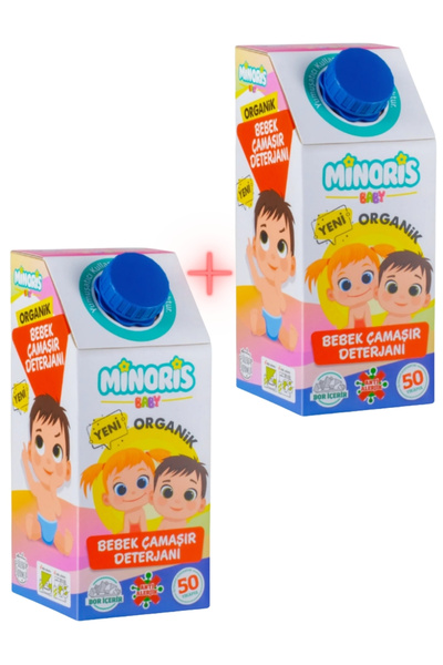 Minoris Baby Organik Antialerjik Bebek Çamaşır Deterjanı 50 Yıkama X2 adet