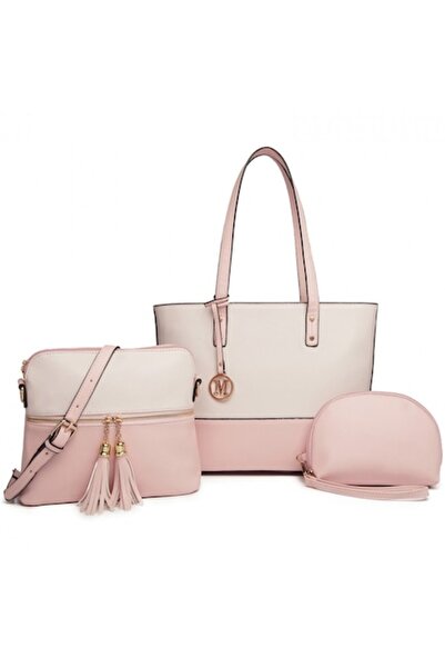 Miss Lulu Σετ Γυναικείων Τσαντών - 3 Τεμάχια, Απομίμηση Δέρματος (LG2023PKBG)...