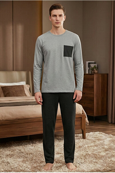 MORRO Comfortable Home Wear Top and Patterned Pajama Bottoms |   Men's Pajama...