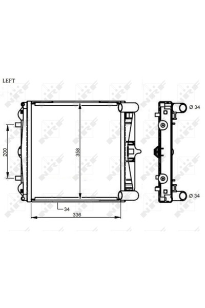 NRF Радиатор за охлаждане на двигателя Porsche 911/Boxster