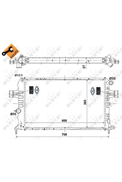 NRF Radiator Racire Motor Opel Astra H/Zafira / Zafira Family B/Zafira B Auto...