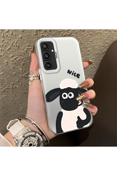 ucuc حافظة سيليكون متوافقة مع هاتف سامسونج جالاكسي S23 Fe ذات حافة صلبة ومضاد...