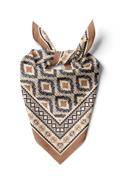 tuaipek Anadolu Ritmi Desen 55x55cm Bandana/Fular