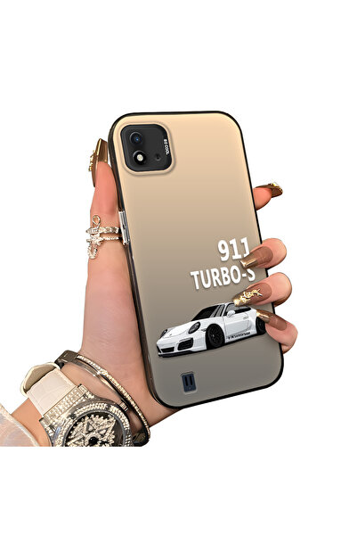 ucuc حافظة متوافقة مع هاتف Realme C20/C20A، نمط سيارة رياضية، حافة مرنة، حماي...