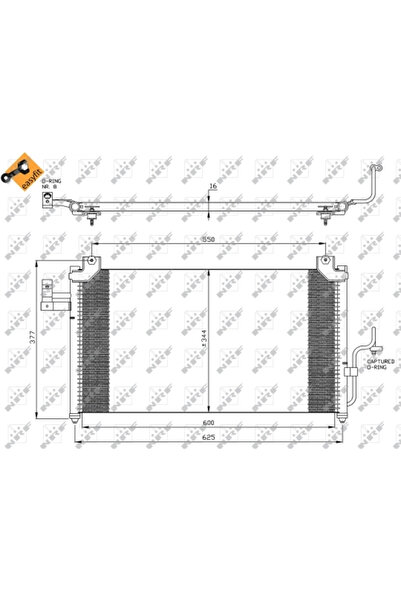 NRF Condensator Climatizare Mazda Premacy