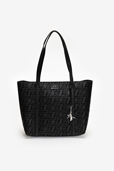 Armani Exchange Jakarlı Logo Baskılı Çift Tutma Saplı Büyük Çanta ÇANTA XW002...
