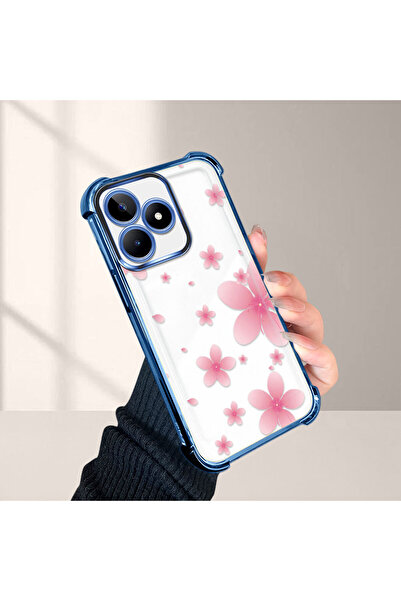 Hontinga حافظة هاتف شفافة من السيليكون مضادة للسقوط لهاتف Realme C53