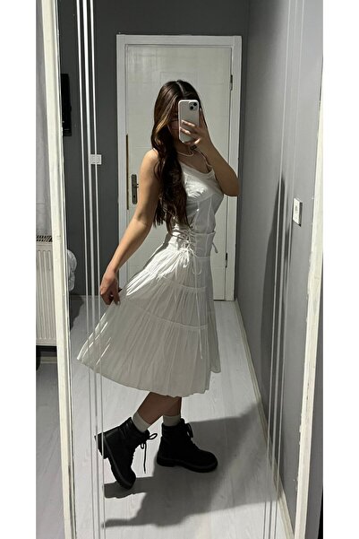 RosaCo Belden Bağlamalı Ayarlanabilir Elbise