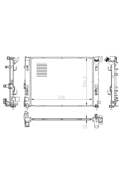 E-KRAFT Radiator Racire Motor Dacia Jogger/Logan 3/Sandero 3 Nissan Micra 5