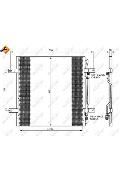 NRF Condensator Climatizare Mercedes-Benz Atego