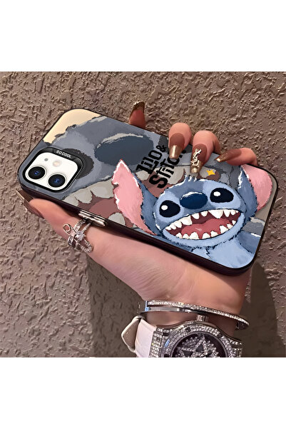 ucuc غطاء متوافق مع آيفون 11 بنمط ستيتش، حافة سيليكون وظهر صلب مع خاصية مقاوم...