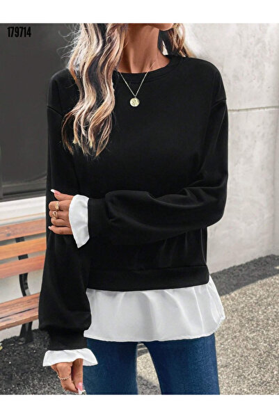 Modayakamoz Нова колекция дамска блуза с дълги ръкави от вискоза с мека текст...