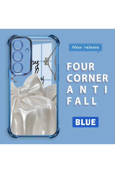 ucuc حافظة سيليكون شفافة مضادة للسقوط ومدعمة بأربعة زوايا متوافقة مع هاتف سام...