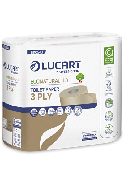 Lucart Hartie igienica Lucart, EcoNatural 4.3, 270 foi 4 role/bax