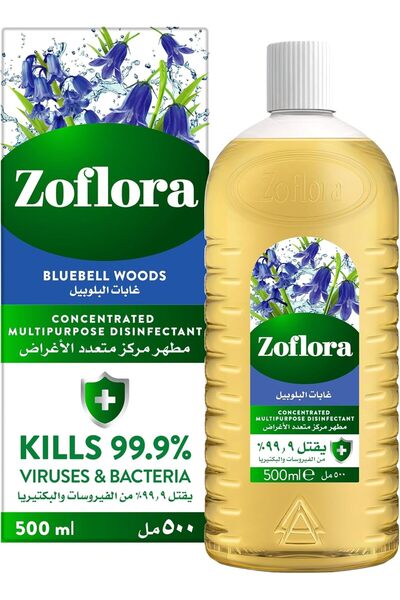 Zoflora مطهر مركز، بلو بيل وودز، عبوتان × 500 مل