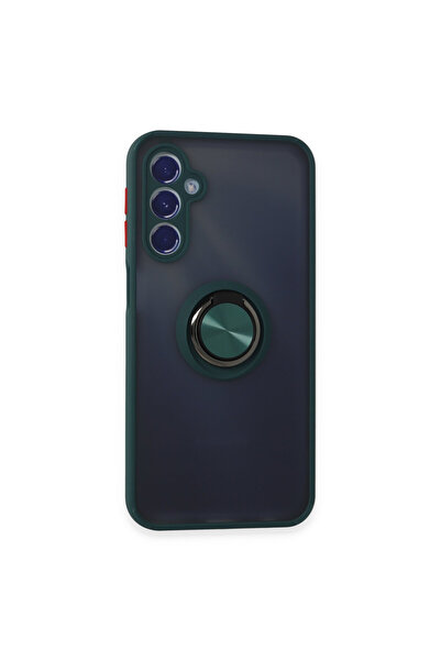 NewFace غطاء حماية سامسونج جالاكسي M34 5G مونتريال من السيليكون مع حلقة - أخضر