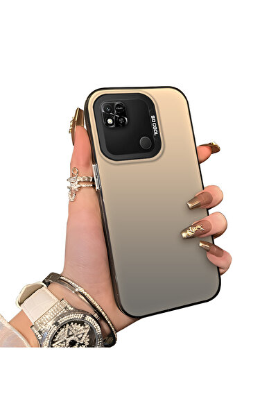 ucuc Xiaomi Redmi 9C Uyumlu Silikon Kenar Sert Arka Anti Düşme Telefon Kılıfı