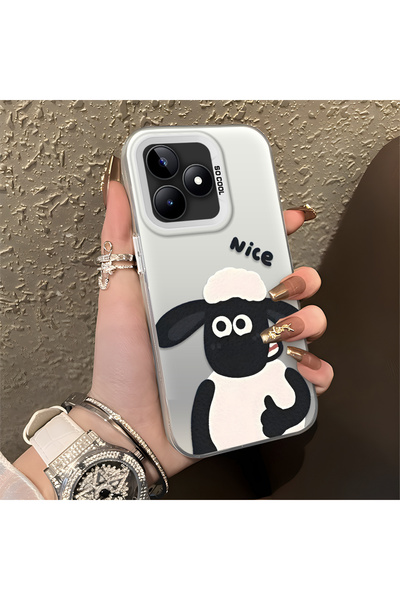 ucuc جراب Realme Note 50 متوافق مع الحافة السيليكونية الصلبة والمضادة للسقوط ...