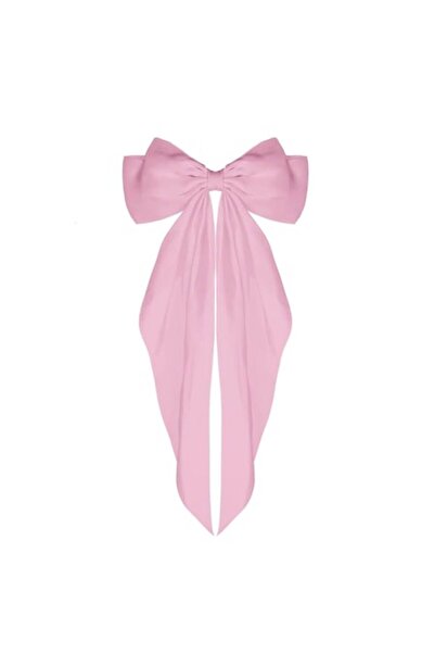 Sarphia Store Clip pentru păr cu fundă supradimensionată, 32 x 18 cm, roz