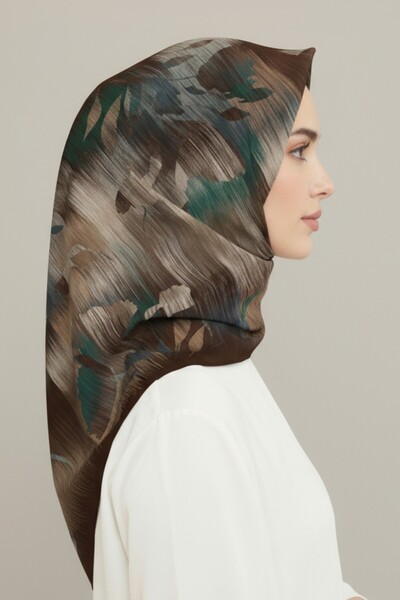 Karaca Eşarp DESENLİ RAYON EŞARP - ACI KAHVE