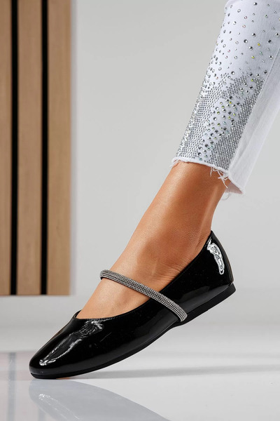 Zaira Balerini dama negri din piele ecologica lacuita Zoe #22482 - 38