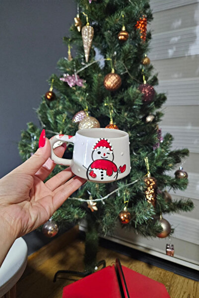 İLES HOME 2'Lİ KARDAN ADAM DESENLİ KUPA Yılbaşı, Hediye,Özel günler