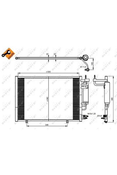 NRF Condensator Climatizare Ford Fiesta 6