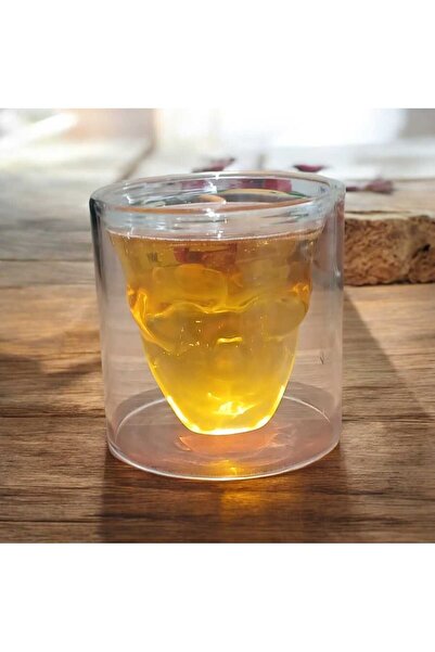 Kuru Kafa Tasarımlı Çift Cidarlı Kahve Ve Sunum Bardağı