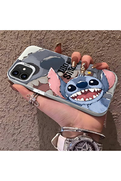 ucuc حافظة متوافقة مع هاتف iPhone 12، مصنوعة من السيليكون بنمط ستيتش، وظهر صل...