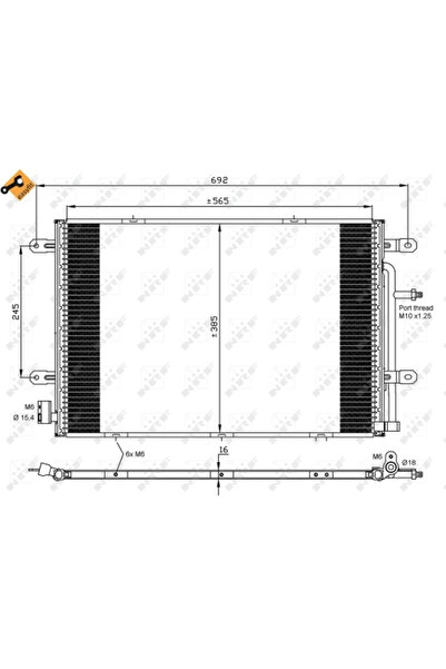 NRF Condensator Climatizare Audi A4 B6/A4 B7