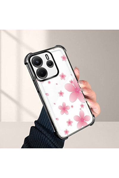 Hontinga جراب هاتف شفاف من السيليكون مضاد للسقوط لهاتف شاومي ريدمي نوت 14