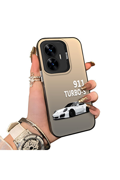 ucuc حافظة متوافقة مع هاتف Realme C55، نمط سيارة رياضية، حافة مرنة، حماية من ...