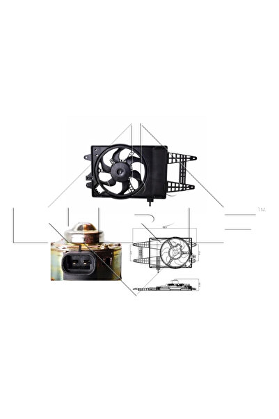 NRF Вентилатор Радиатор Fiat Idea/Punto Lancia Musa/Ypsilon