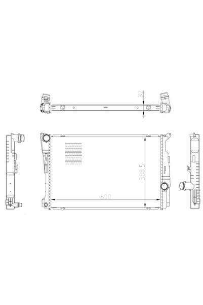 NRF Радиатор за охлаждане на двигателя BMW 4/X3
