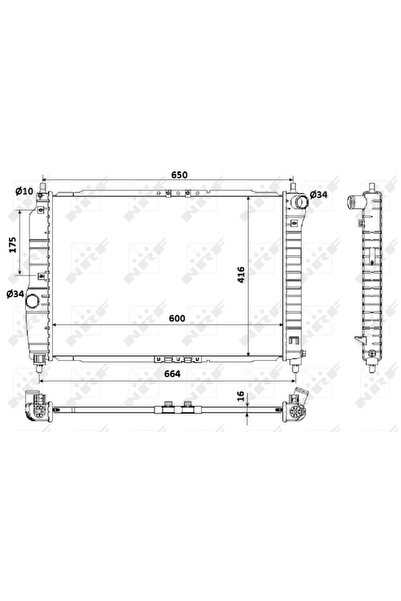 NRF Radiator Racire Motor Chevrolet Aveo / Kalos Daewoo Kalos