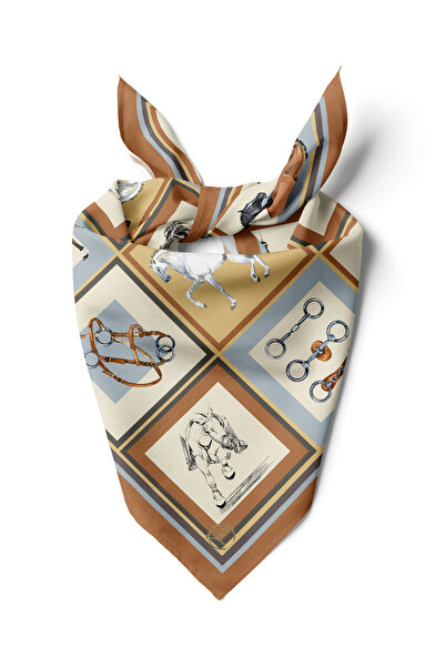 tuaipek Horse Icons Desen 55x55cm Bandana/Fular