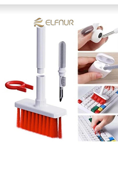 elfnur 5in1 Kablosuz Bluetooth Oyuncu Kulaklık Klavye Telefon Kamera Lens Temizleme Fırçası Kalemi