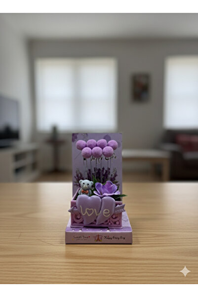 YILDIRIM OYUNCAK 12 CM Masa Üstü Dekoratif Obje Kalpli Ayıcık Not Koyma Ponpo...