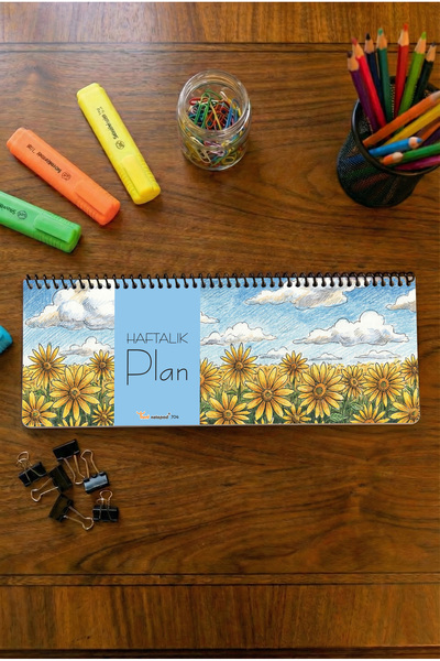 Tieni Blocnotes Planificator Săptămânal, Planificator Săptămânal, 30x10cm, 50...