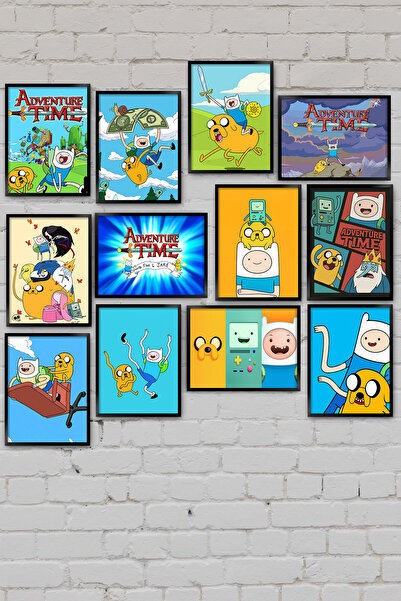 TABLOX Adventure Time Macera Zamanı Animasyon Çizgi Dizi Duvar Dekorasyon 12l...