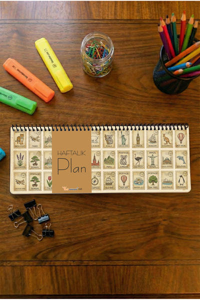 Tieni Notepad Haftalık Planlayıcı, Weekly Planner, 30x10cm, 50 Yaprak Kd706