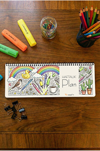 Tieni Blocnotes Planificator Săptămânal, Planificator Săptămânal, 30x10cm, 50...