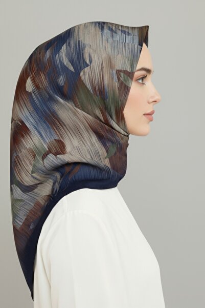 Karaca Eşarp Eșarfă din raion cu model - ALBASTRU ÎNCHIS