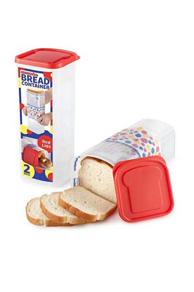 Generic Airtight Plastic Bread Box - Clear Bread Holder for Loaf, Buns & Bagels